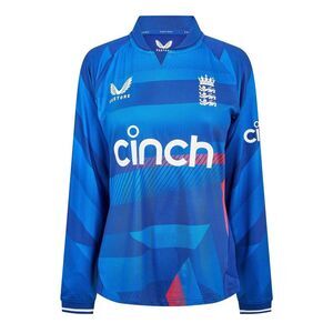 Castore Womens/Ladies England Long-Sleeved Cricket Shirt / Sodalite Blue